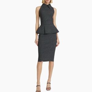 Chiara Boni La Petite Robe Idino Peplum Cocktail Dress Size 4